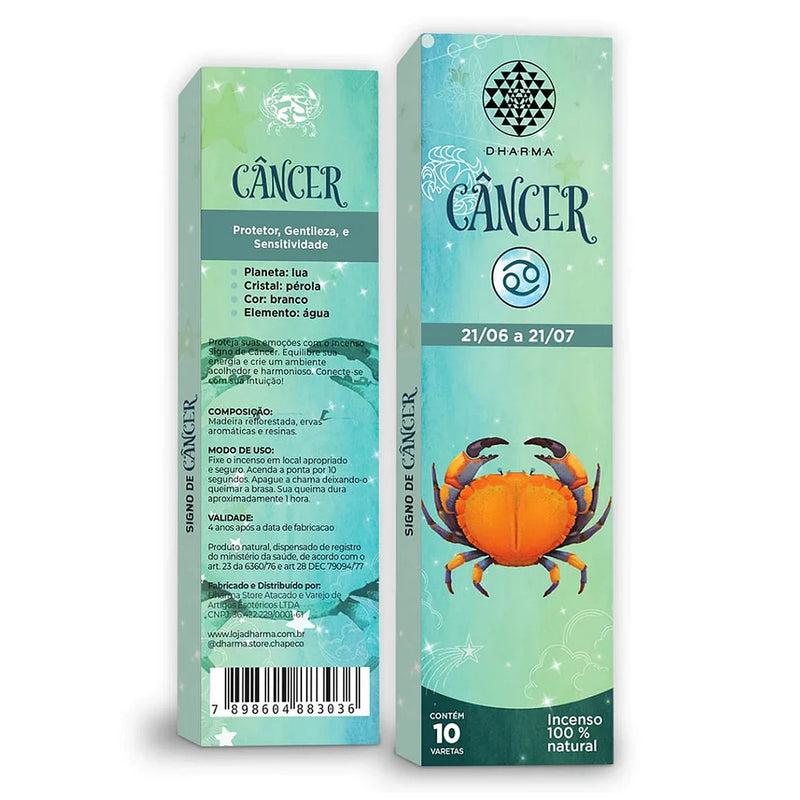 Incenso Natural Dharma Signo de Câncer