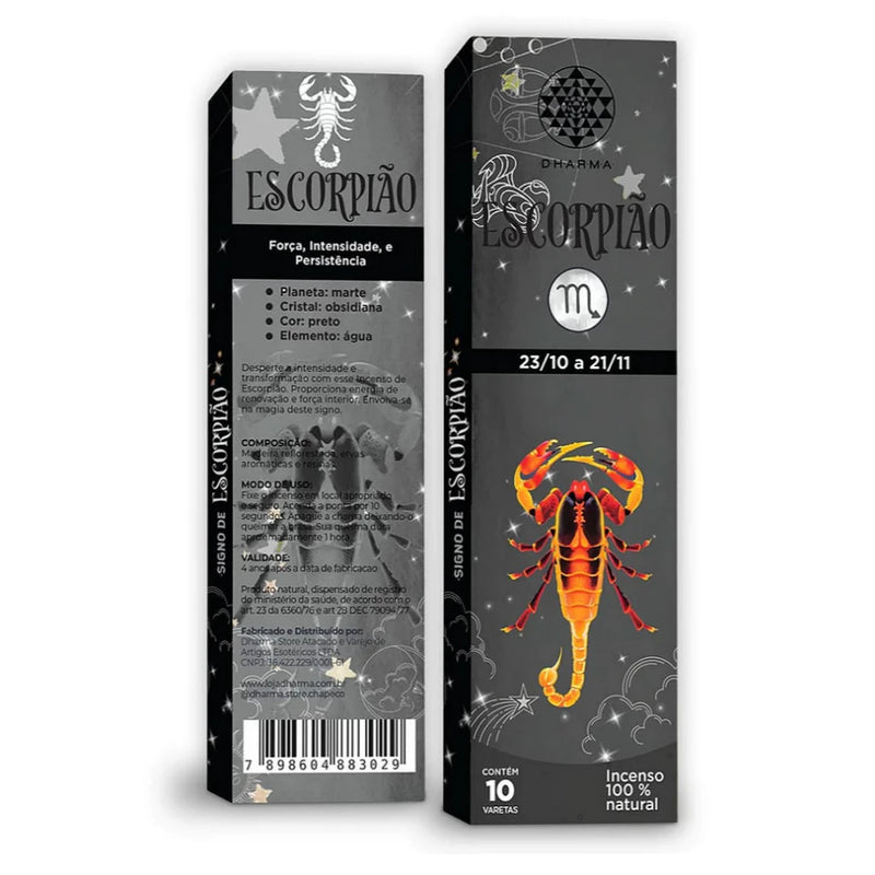 Incenso Natural Dharma Signo de Escorpião