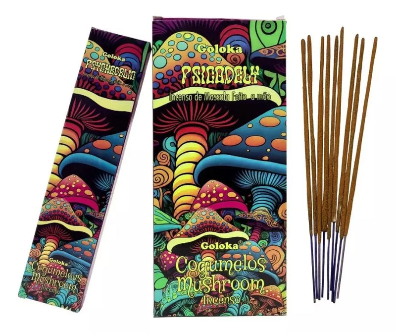 Incenso Goloka Psychedelic Vareta - Cogumelo
