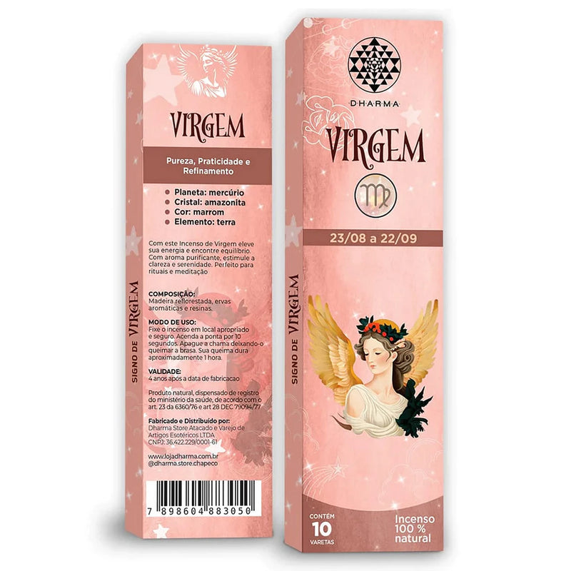 Incenso Natural Dharma Signo de Virgem
